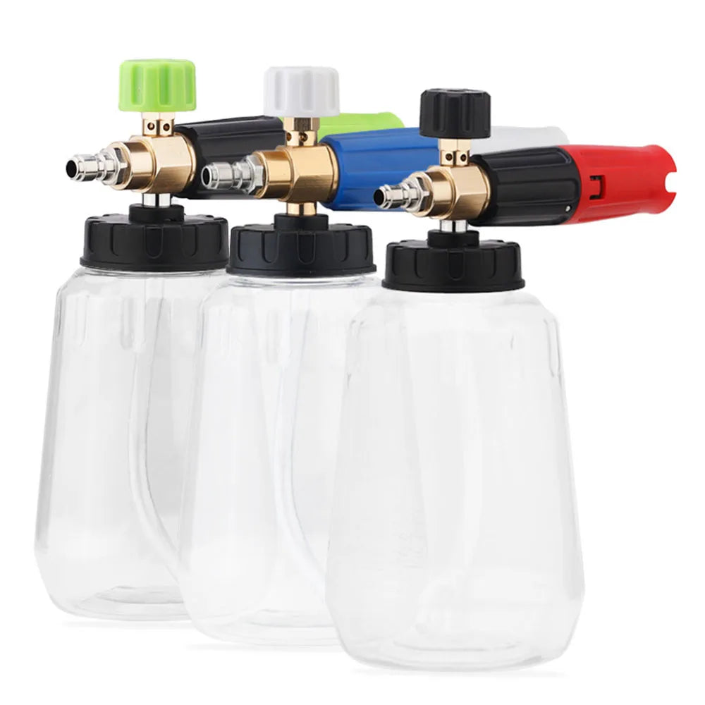 Upgraded Car Washer Snow Foam Lance High Pressure Washer Soap Sprayer Gun Car Cleaning Tool 1L Soap Bottle