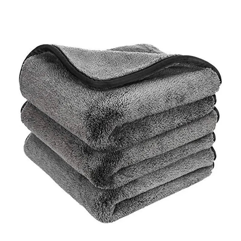 SEAMETAL 40x40CM Car Wash Microfiber Towel 1200GSM Super Absorption Car Cleaning Drying Cloth Hemming Towels Detailing Care Rags