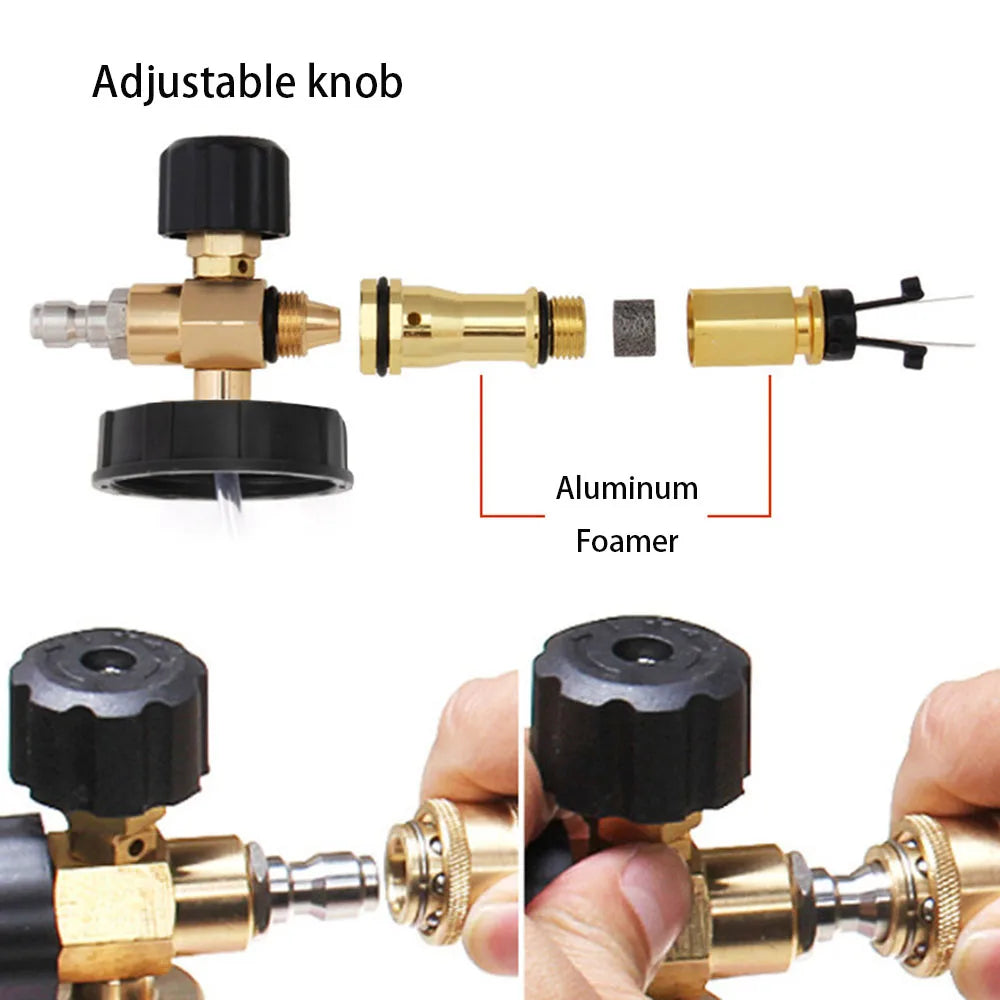 Upgraded Car Washer Snow Foam Lance High Pressure Washer Soap Sprayer Gun Car Cleaning Tool 1L Soap Bottle