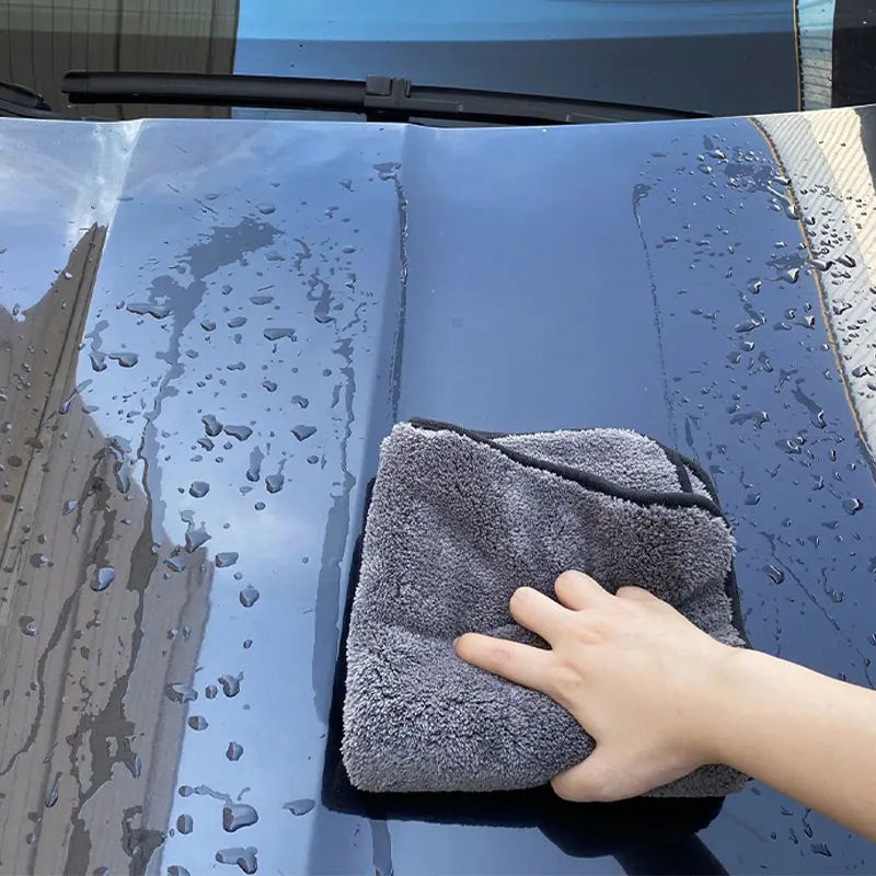 SEAMETAL 40x40CM Car Wash Microfiber Towel 1200GSM Super Absorption Car Cleaning Drying Cloth Hemming Towels Detailing Care Rags