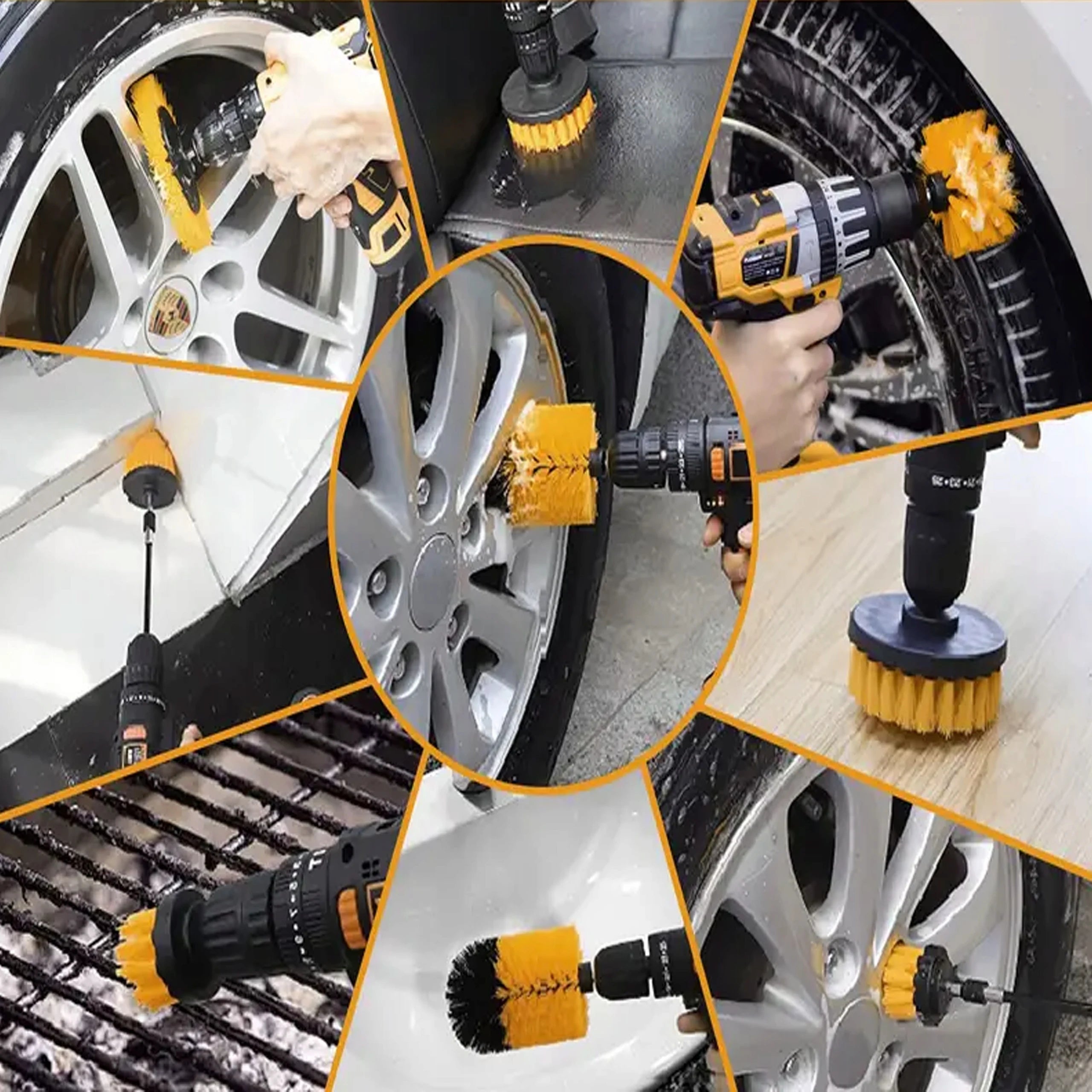 20-Piece Drill Brush Tool Kit, Power Scrubber Attachments for Automotive & Car Care