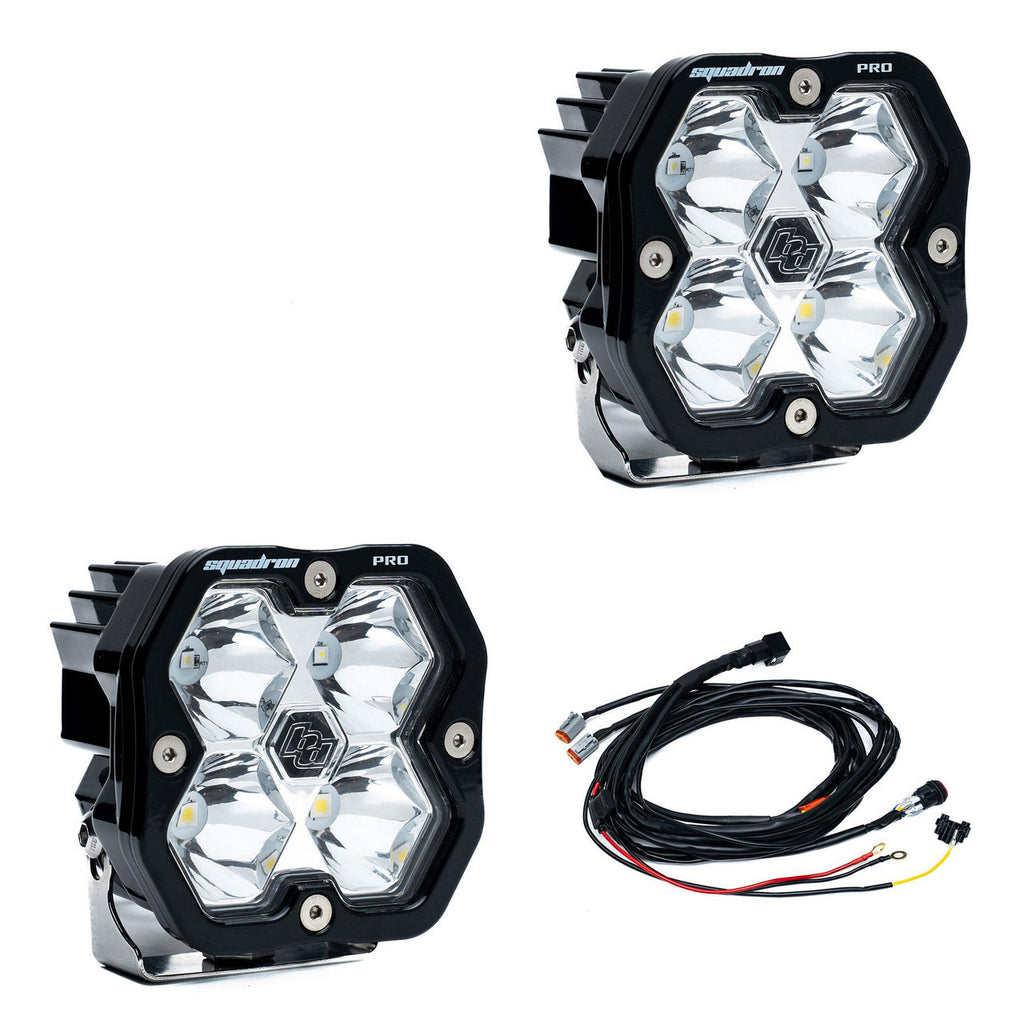 Baja Designs Squadron 2.0 Pro Black LED Auxiliary Light Pod (Pair)