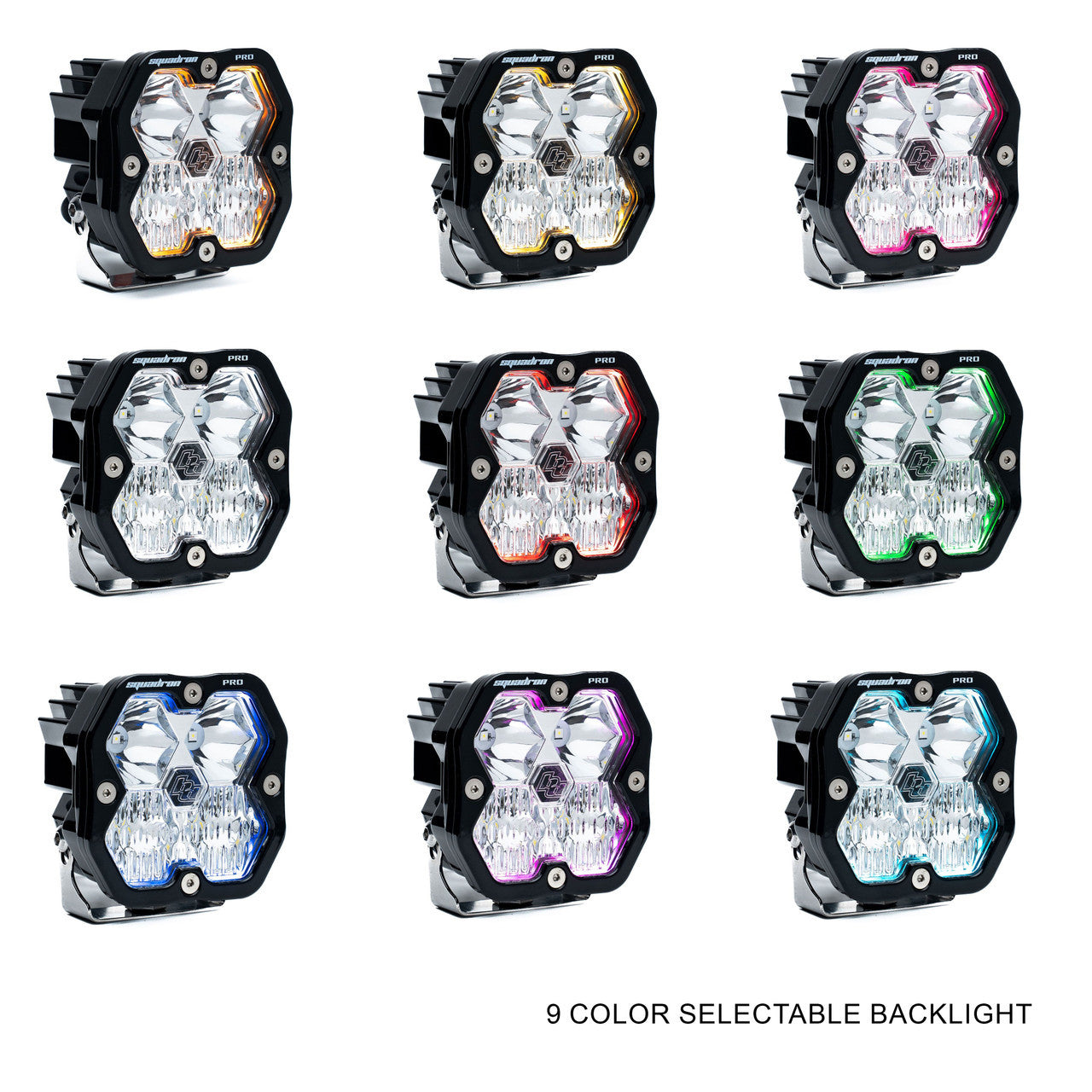 Baja Designs Squadron 2.0 Pro Black LED Auxiliary Light Pod (Pair)