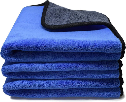 3-Pack 500 GSM Microfiber Towels for Car Detailing, 12x12 Inches - Non-Abrasive & Super Absorbent