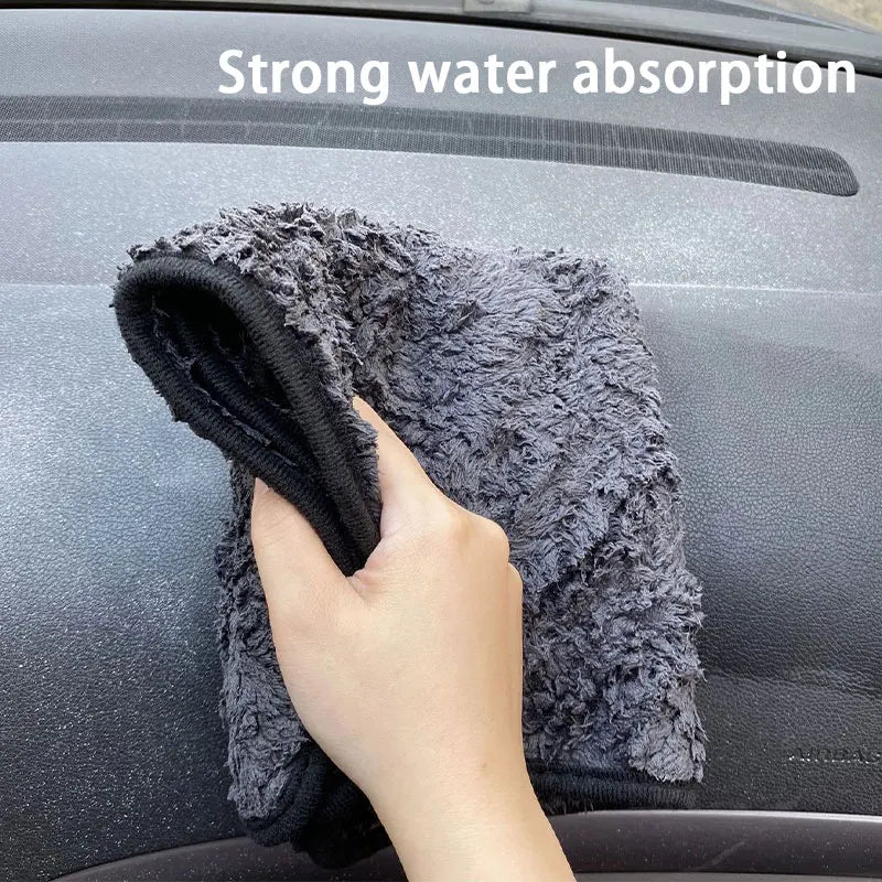 SEAMETAL 40x40CM Car Wash Microfiber Towel 1200GSM Super Absorption Car Cleaning Drying Cloth Hemming Towels Detailing Care Rags